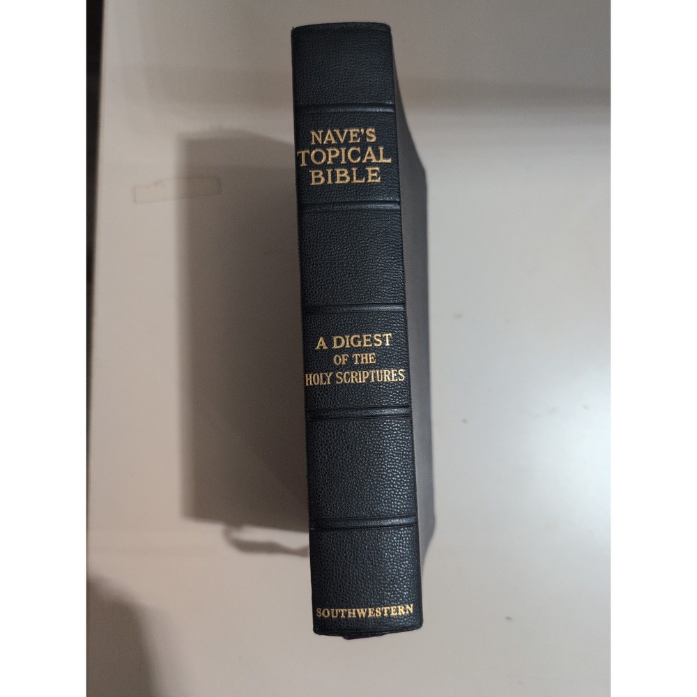 Nave's Topical Bible 1962 Southwestern Company Leather Thumb Indexed Vintage